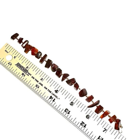 Vintage Genuine Amber Chunk Bracelet - Picture 9 of 9